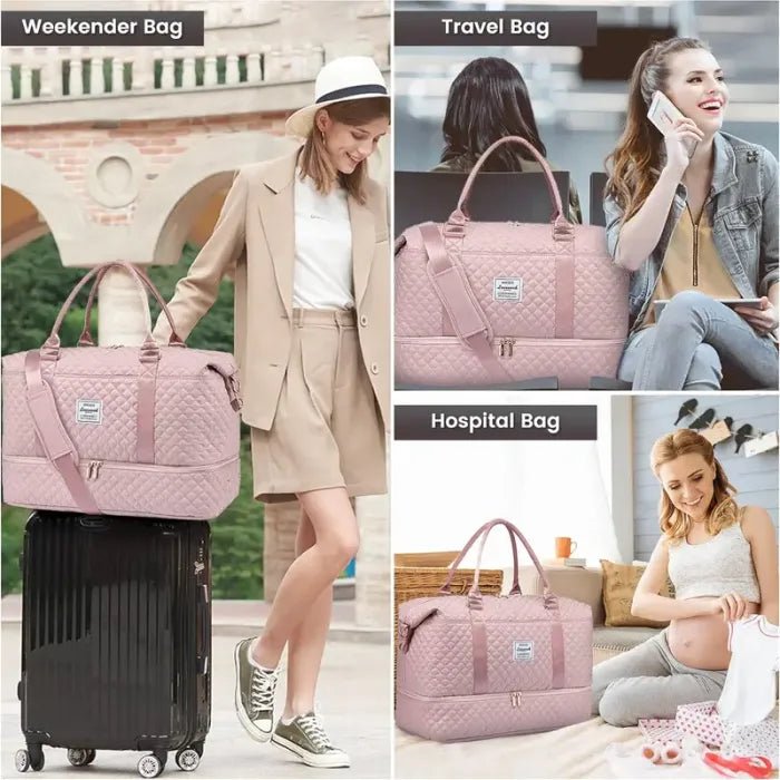 🌸Spring Fresh Sale - 40% OFF✨LOVEVOOK Weekender Bag Travel Duffel Bag with Shoe Compartment and Toiletry Bag - stavogue