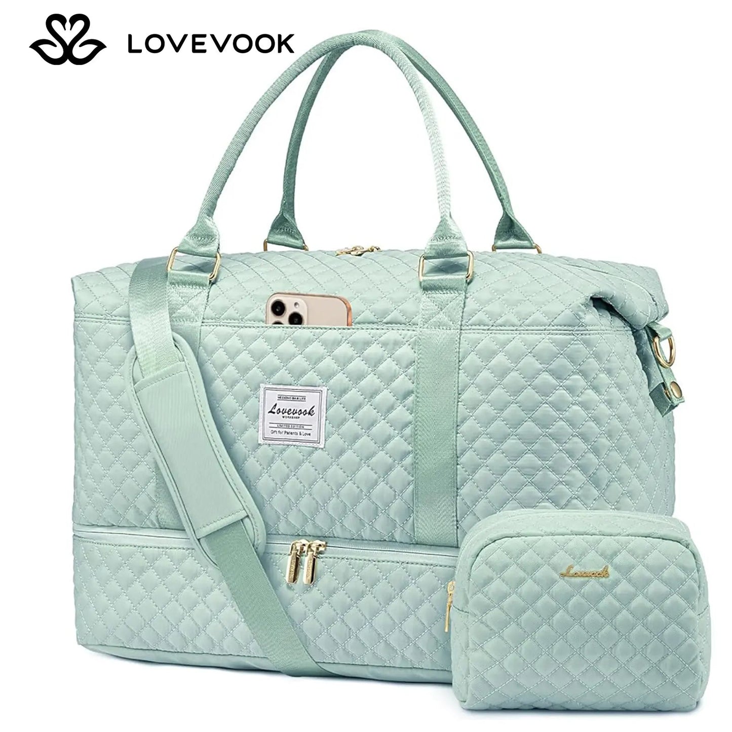 🌸Spring Fresh Sale - 40% OFF✨LOVEVOOK Weekender Bag Travel Duffel Bag with Shoe Compartment and Toiletry Bag - stavogue