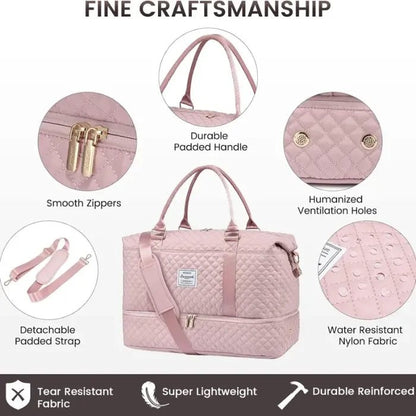 🌸Spring Fresh Sale - 40% OFF✨LOVEVOOK Weekender Bag Travel Duffel Bag with Shoe Compartment and Toiletry Bag - stavogue