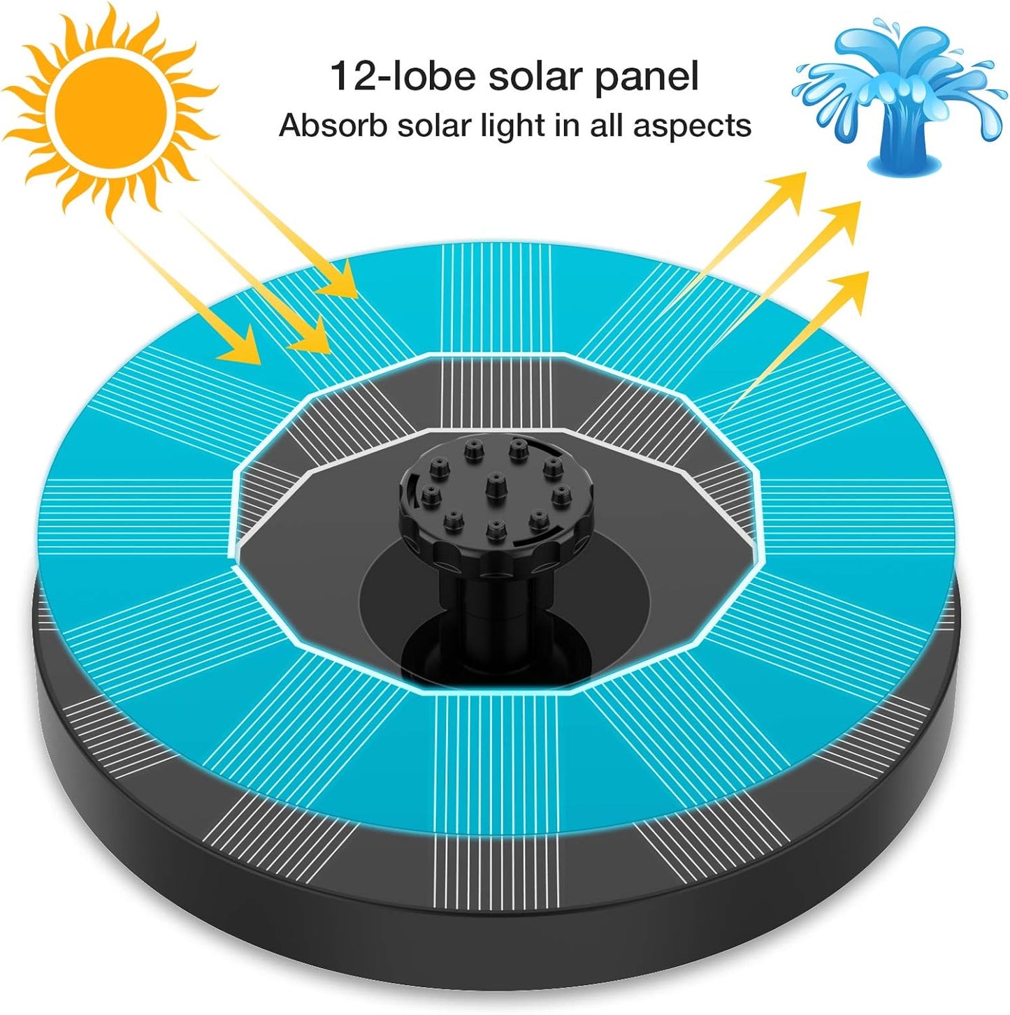 🔥Summer Flash Sale 50% Off🌊Solar Bath Fountain with 6 Nozzle💦 - stavogue