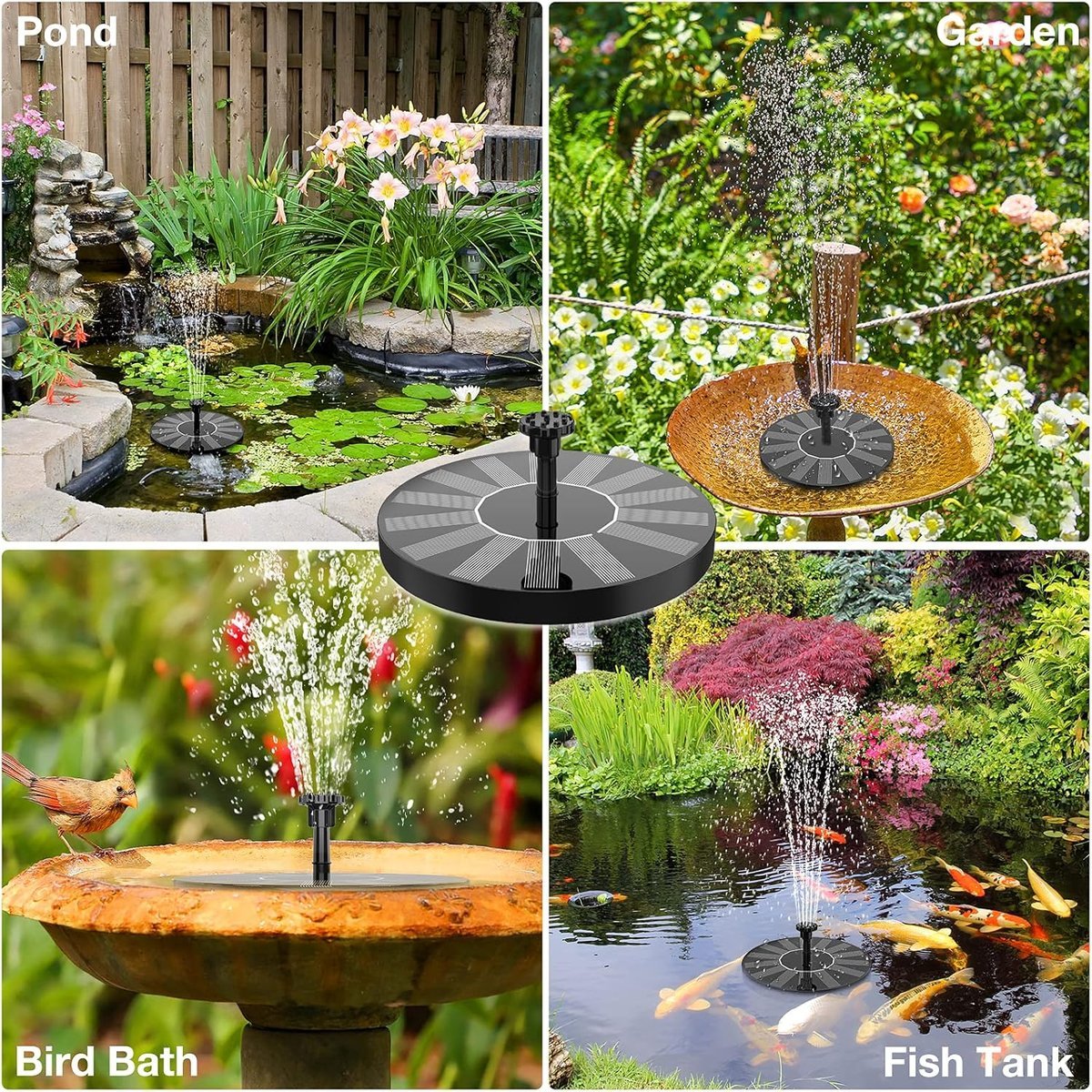 🔥Summer Flash Sale 50% Off🌊Solar Bath Fountain with 6 Nozzle💦 - stavogue