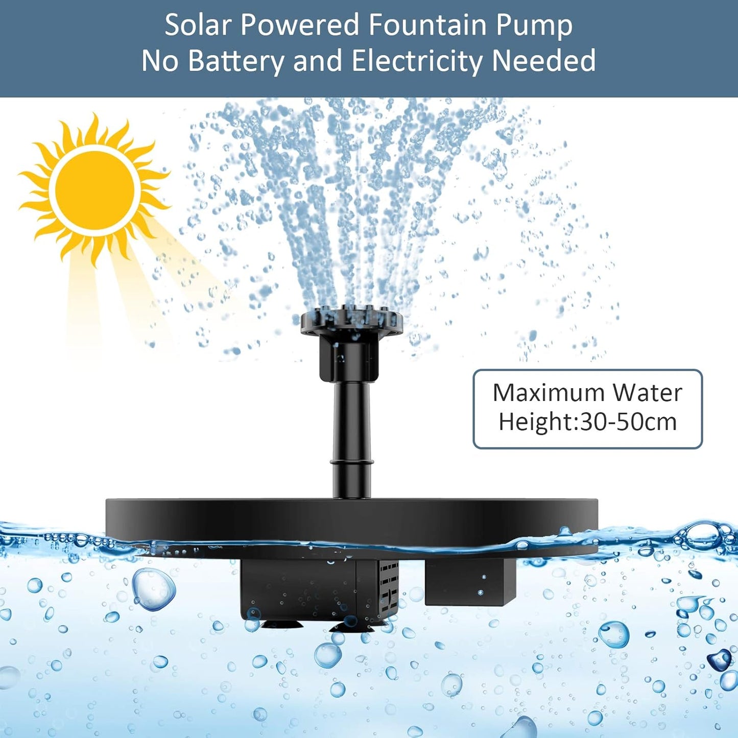 🔥Summer Flash Sale 50% Off🌊Solar Bath Fountain with 6 Nozzle💦 - stavogue
