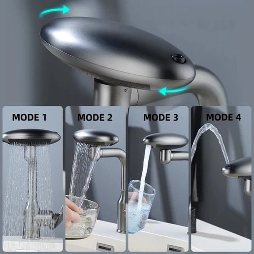 🔥Summer Hot Sale 49% OFF🔥4 Modes Splash Proof Rotatable Rotary Faucet - stavogue