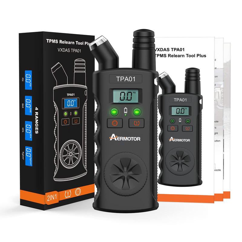 TPMS 2 - in - 1 Relearn Tool & Digital Tire Pressure Gauge - stavogue