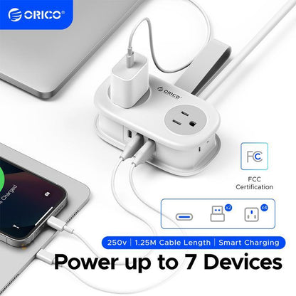 Travel Power Strip, 4 Outlets 2 USB Ports (1 USB C) with 4FT Wrapped Short Extension Cord Small Power Strip - stavogue