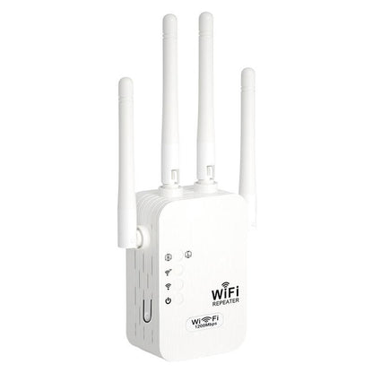 WiFi Extender 2025, 1200Mbps Dual Band (5GHz/2.4GHz) Signal Booster, Covers 10,000 sq. ft & 50 Devices - stavogue