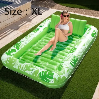 🔥Limited Time 50% Off🌊Inflatable Tanning Pool Lounge with Pillow & Cup Holder