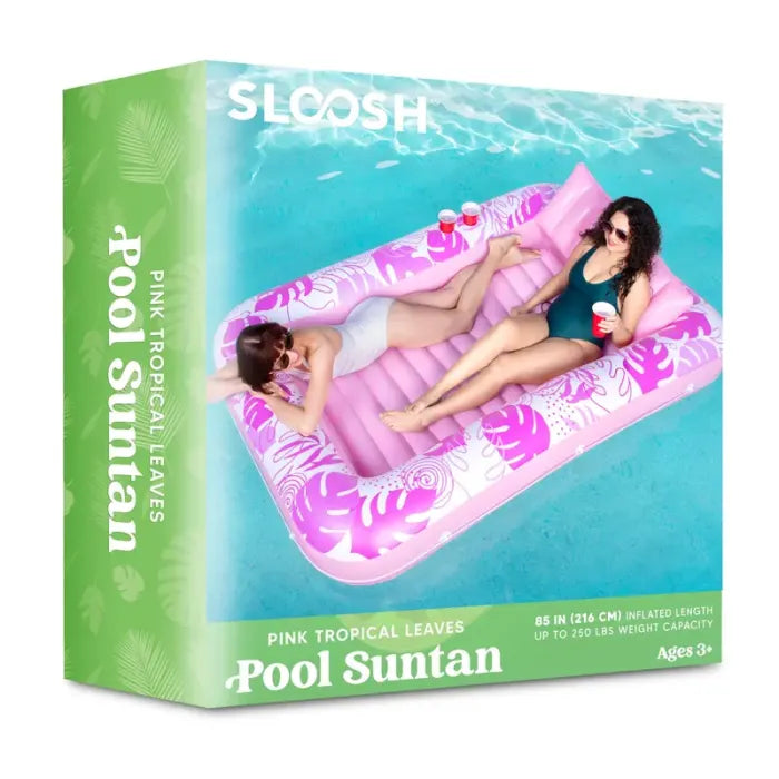 🔥Limited Time 50% Off🌊Inflatable Tanning Pool Lounge with Pillow & Cup Holder
